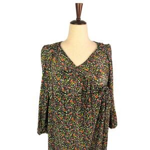 ASOS accordian wrap style Floral V-Neck Dress